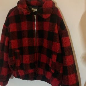 checkered fleece